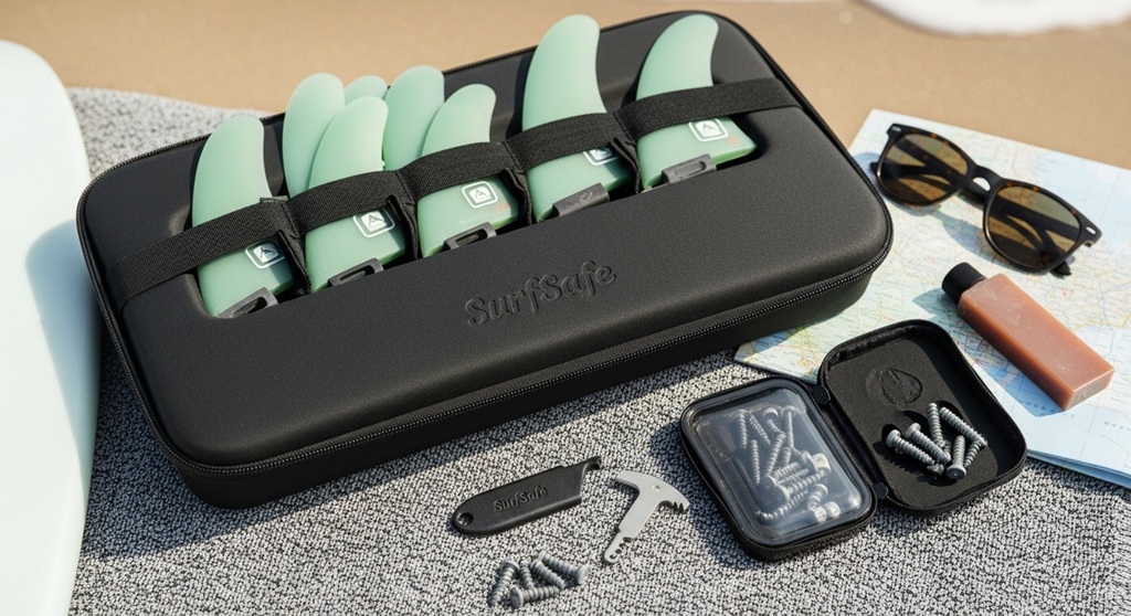 Proper method for wrapping surfboard fins for airline travel