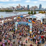 Oktoberfest Zinzinnati 2026 crowds at Sawyer Point Park Cincinnati Ohio riverfront