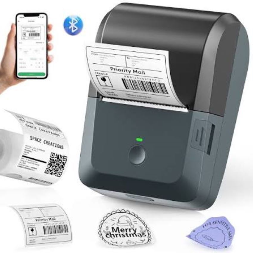 Wireless and USB label makers printing labels in an Illinois workspace